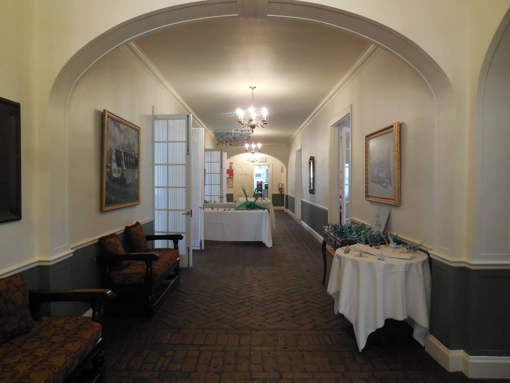 Built in 1928, with a weathered stone exterior and gabled roof, the Woman’s Club of Ridgewood’s interior is reminiscent of the style of a fine Dutch colonial home.